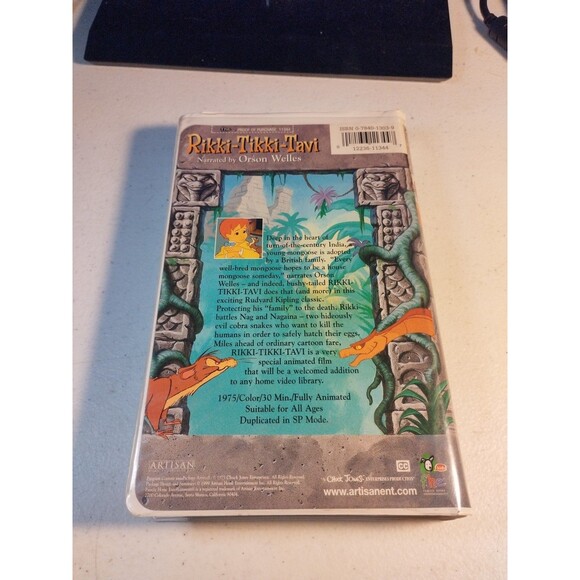 Rikki-Tikki-Tavi (VHS, 1999) Clamshell Case Chuck Jones Narrated By Orson Welles - Picture 3 of 8